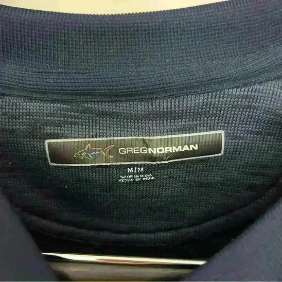 Greg Norman Sweater Men's Blue Black Long Sleeve Crew Neck Logo Size M - Picture 5 of 6
